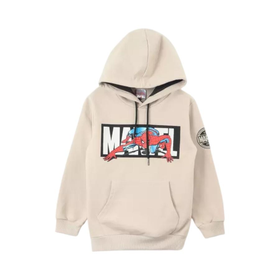 Polerón con Gorro Cerrado Niño TBC 315014407 Spiderman Gris