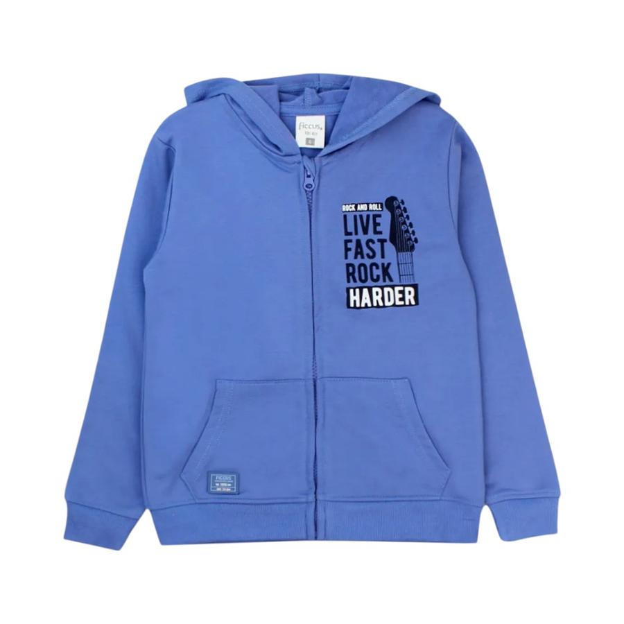 Polerón Full Zipper Niño Ficcus Day to Day 2610727 Indigo