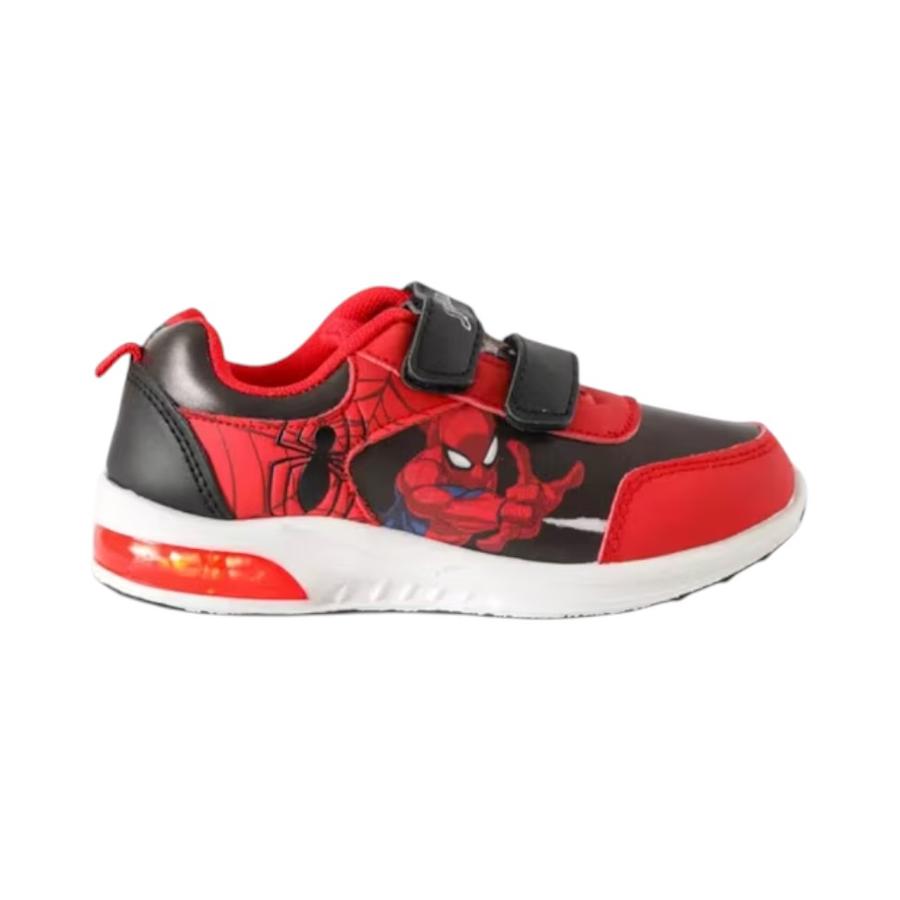Zapatillas Infantil TBC Marvel Spiderman Con Luces Rojo