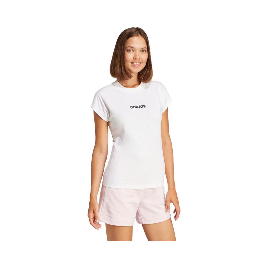 Polera Algodón Mujer Adidas Essentials Linear Blanco