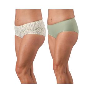 Pack 2 Calzones Flores Maxi Micro Print Bonded 25558 Olivo