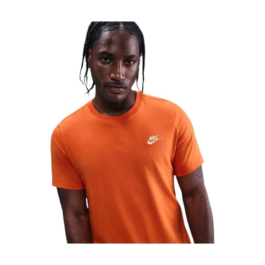 Polera Hombre Nike Sportswear Club Naranja