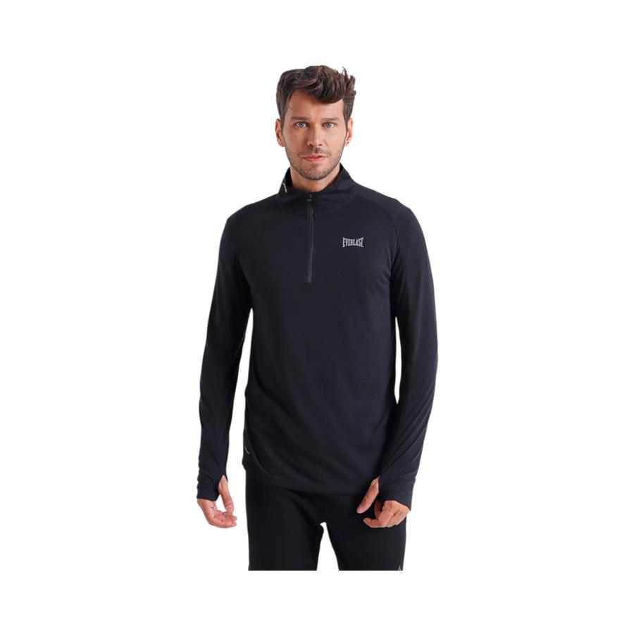 Polera Qtr Zip Cardio Box Hombre Everlast EHW2372 Negra