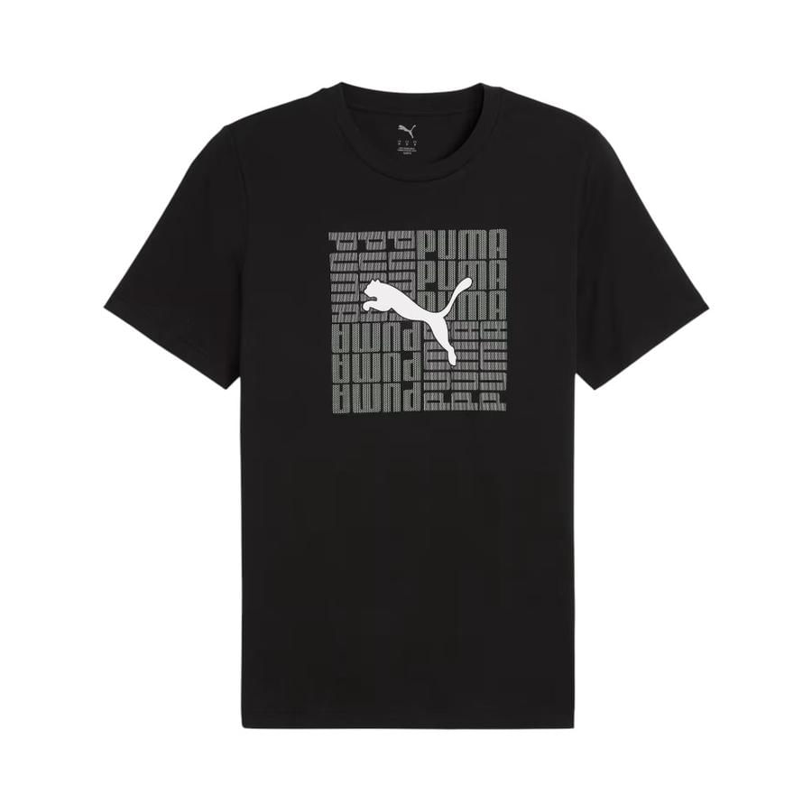 Polera Hombre Puma Graphic Estampado Cuadrado Negro
