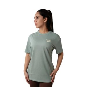 Polera Training Mujer Reebok Nature Graphic TeeSun Verde