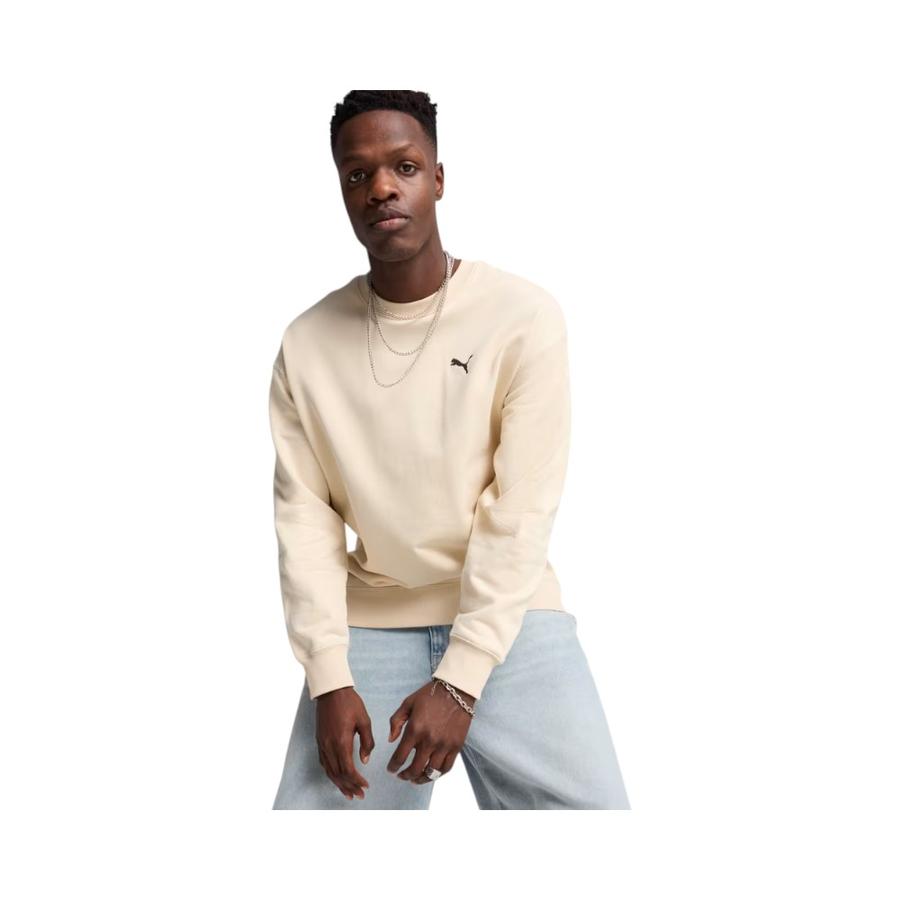 Polerón Crew Hombre Puma Wardrobe Essentials Beige