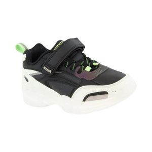 Zapatilla Velcro Niño Ficcus Fluor 2520918 Negro