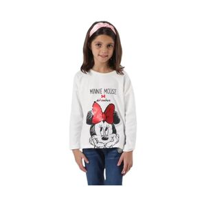 Polera Manga Larga Niña TBC 314012541 Minnie Blanco