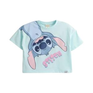 Polera Manga Corta Niña TBC 314014433 Stitch Turquesa