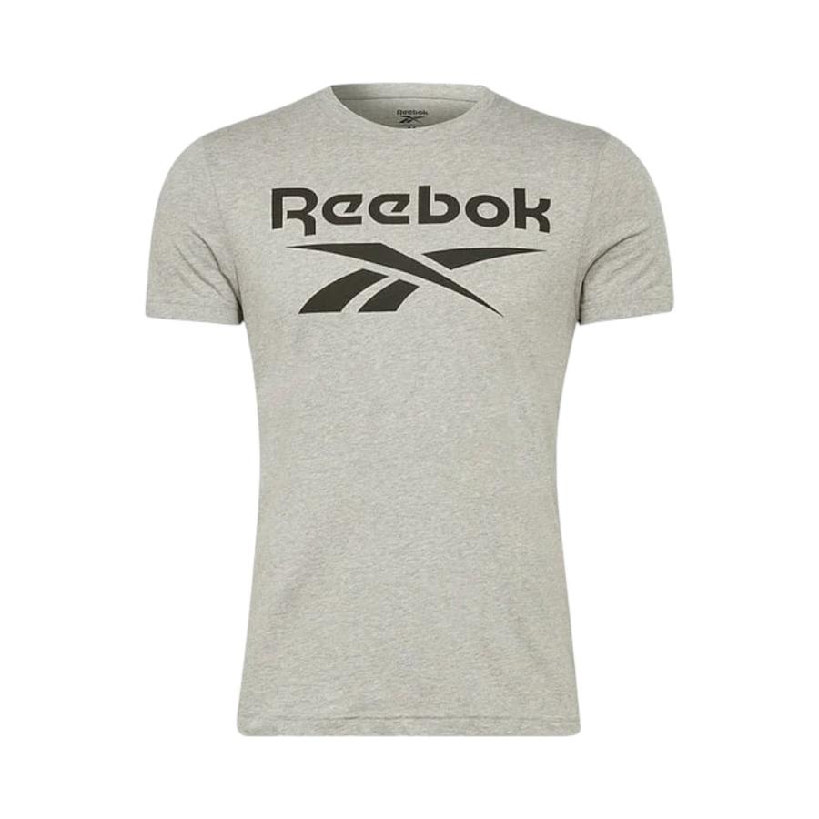 Polera manga corta Hombre Reebok Identify stacked logo Gris