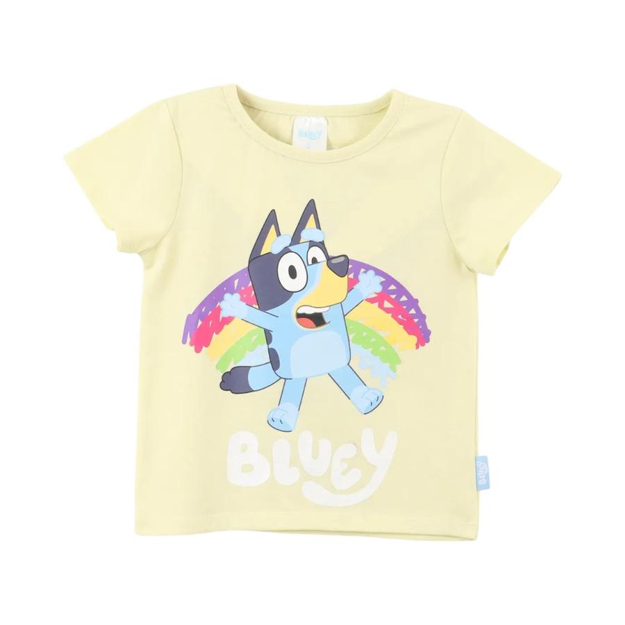 Polera Manga Corta Niña TBC 314014526 Bluey Arcoíris Verde
