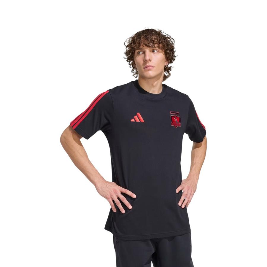 Polera Fútbol Hombre Adidas ADN Colo-Colo Negro