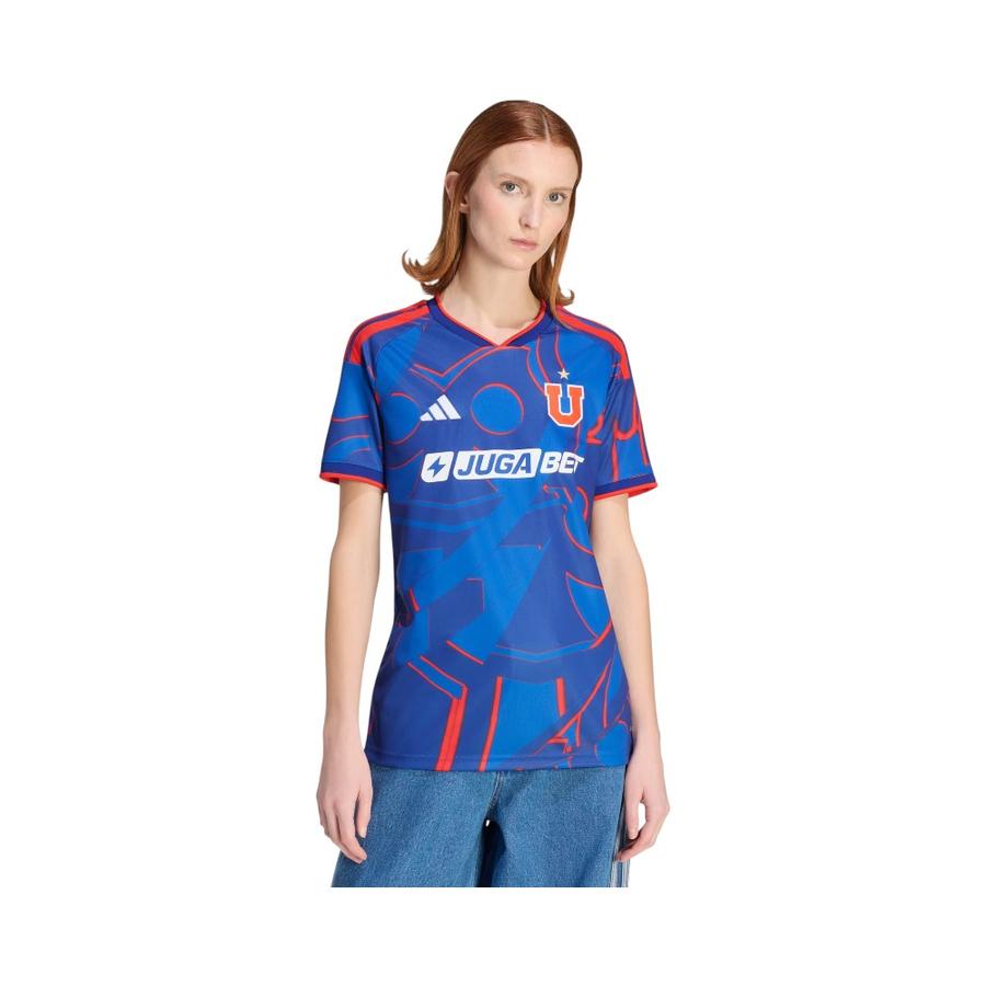 Camiseta Mujer Adidas U de Chile Local 2026 Azul