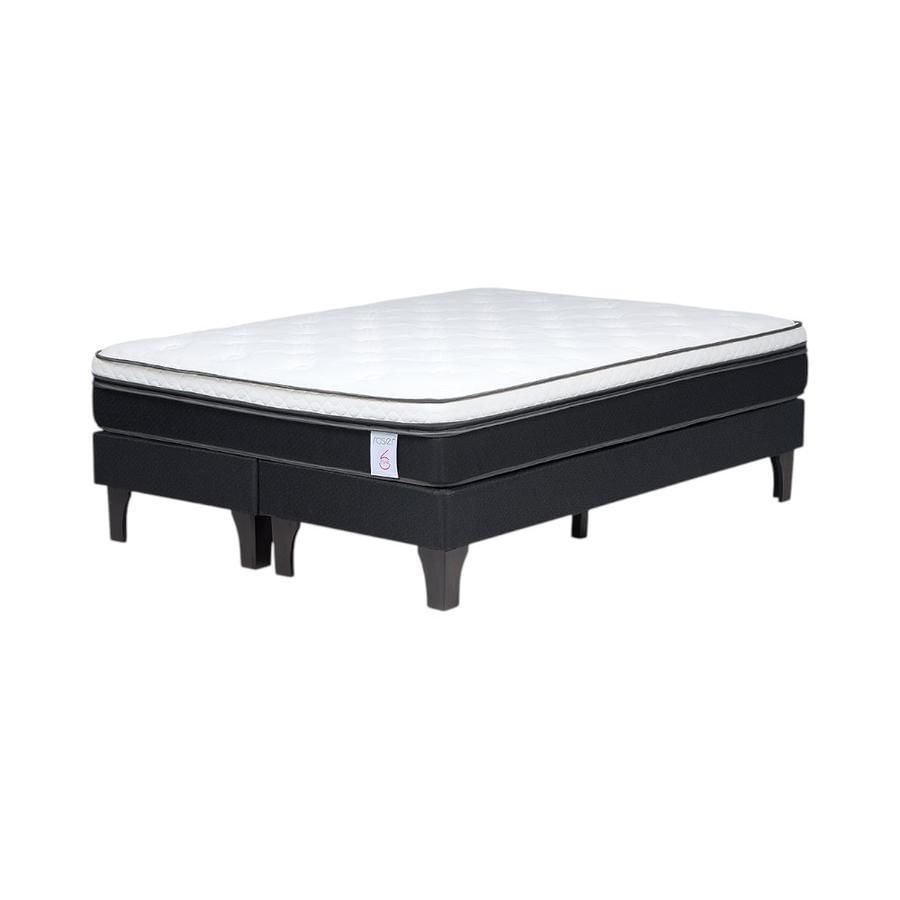 Cama Europea 2 Plazas Largo Rosen New Style 6 Negro