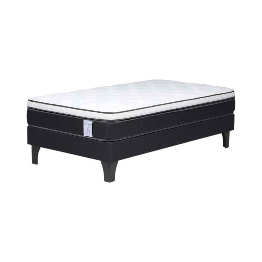 Cama Europea 1 Plaza Largo Rosen New Style 6 Negro