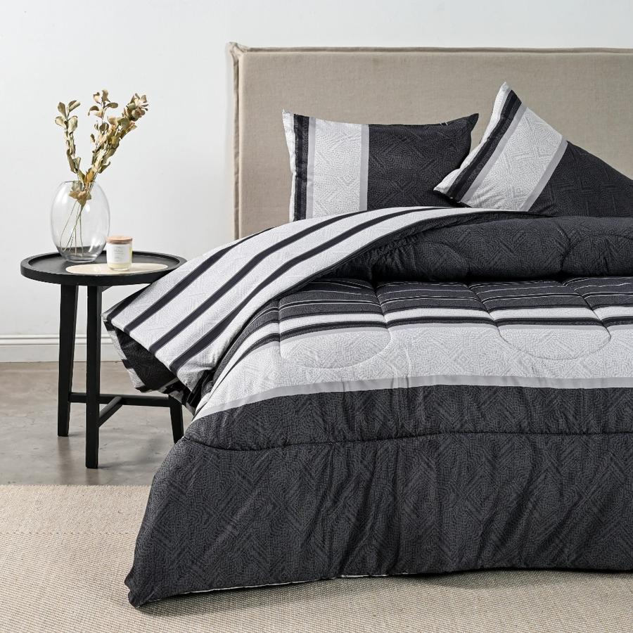 Plumón American Family Zircón 2 Plazas Gris