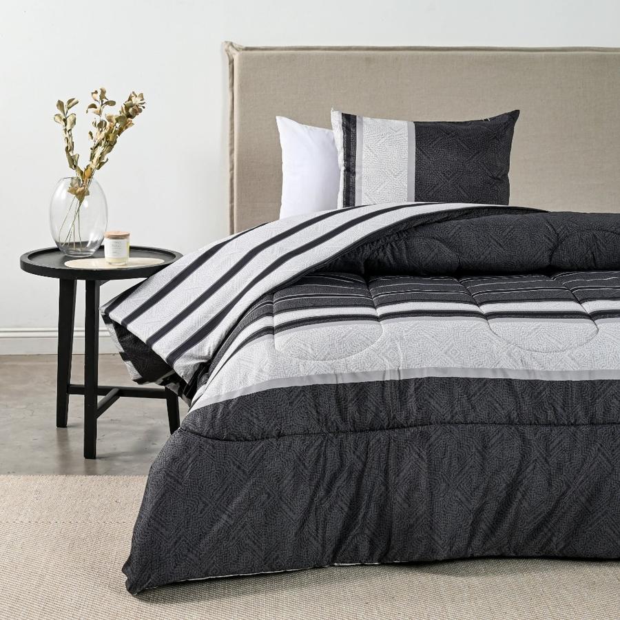 Plumón American Family Zircón 1.5 Plazas Gris