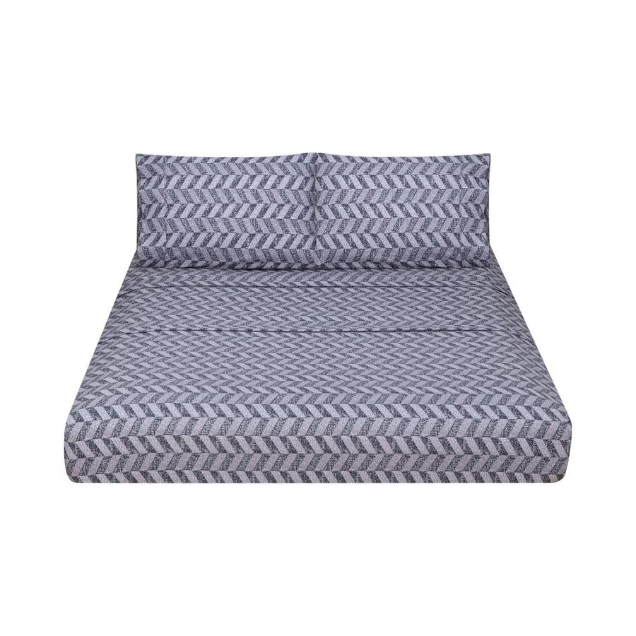 Juego de Sábanas Matiz Geometric Estampado 2.5 Plazas Gris