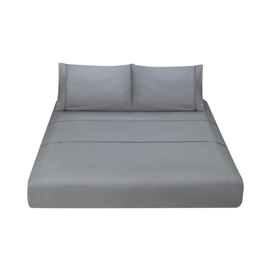 Juego de Sábanas Matiz Rustic Lisa 1.5 Plazas Gris