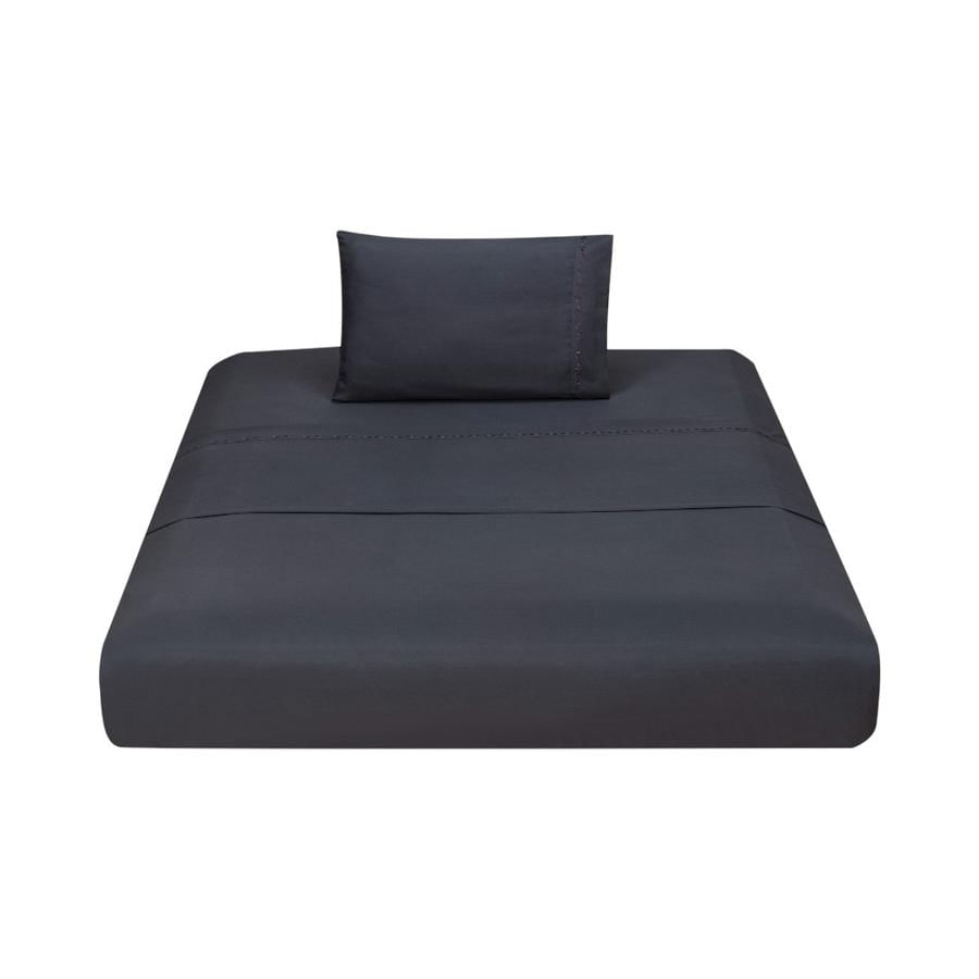 Juego de Sábanas Matiz Botanic Lisa 1.5 Plazas Negro