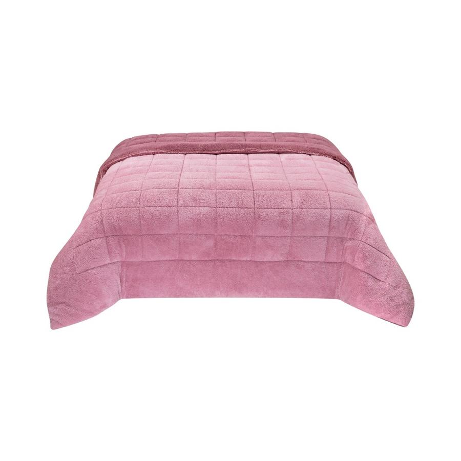 Plumón Matiz Sherpa Bicolor 2 Plazas Rosa