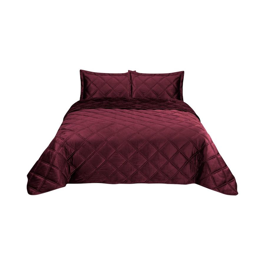 Quilt Matiz Velvet Sherpa 2 Plazas Burdeo