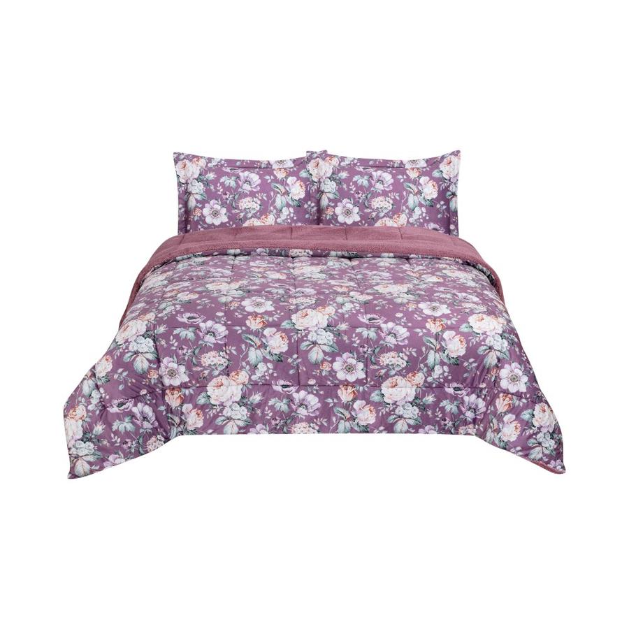 Plumón Matiz Velvet Estampado 2 Plazas Floral Rosa