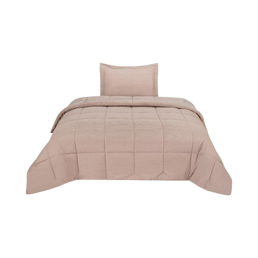 Plumón Matiz Corduroy Sherpa 1.5 Plazas Taupe