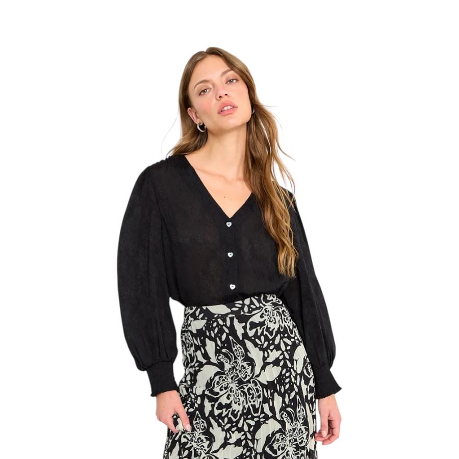 Blusa Lisa Mujer IO Negro