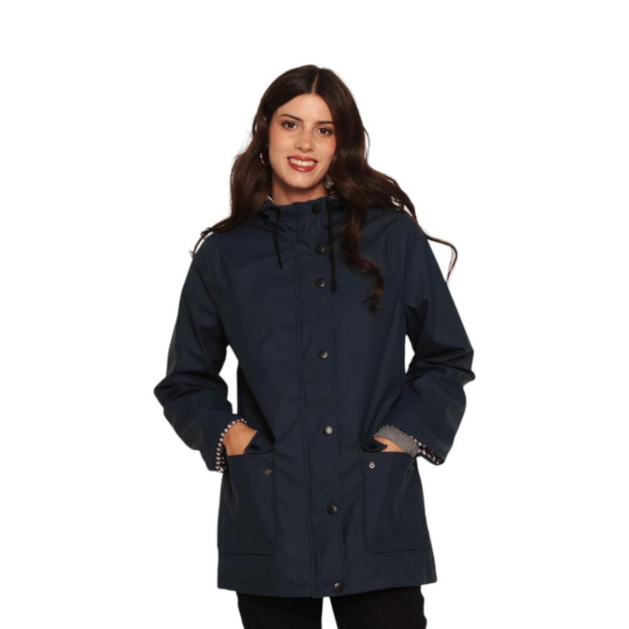 Chaqueta Impermeable Mujer Wados Capucha Azul