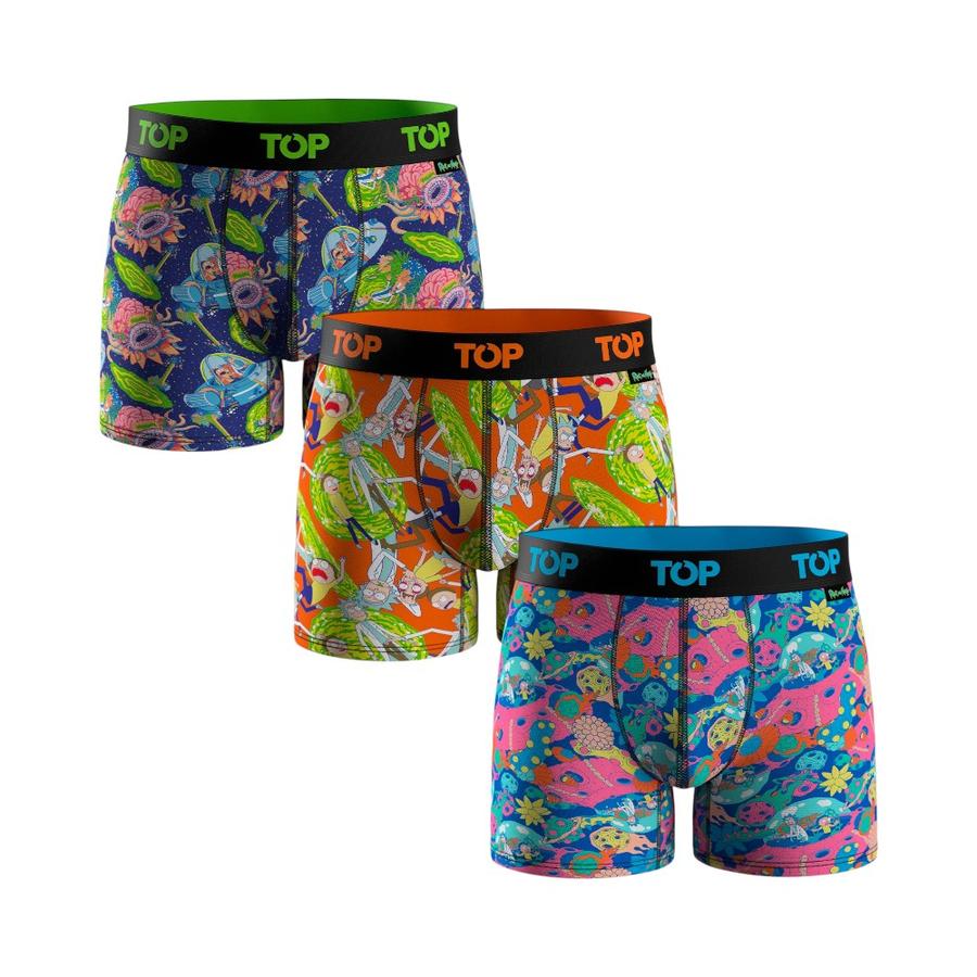 Pack 3 Bóxer Rick and Morty Hombre Top 208ARMP3C1 Multicolor