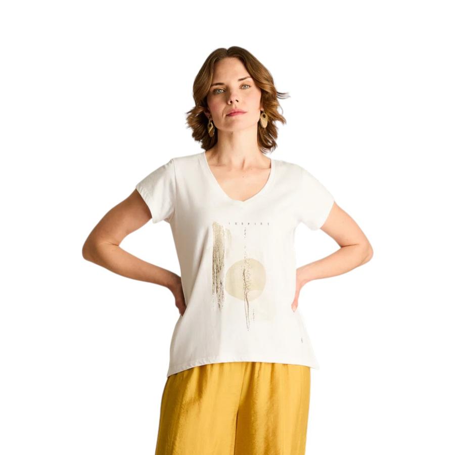 Polera Mujer Weekend Navidad Blanco