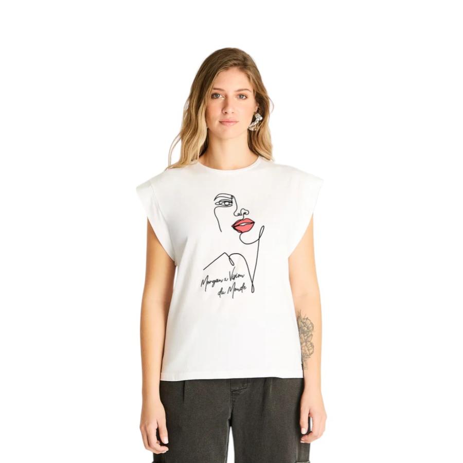 Polera Mujer Weekend Estampa de Rostro Crudo