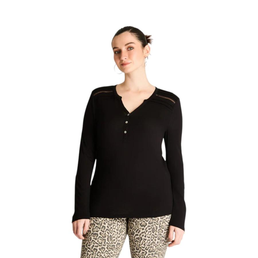 Polera Mujer Weekend con Botones Negro