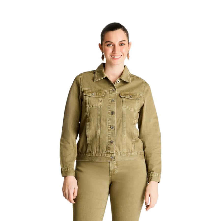 Chaqueta Mujer Weekend Mezclilla Verde