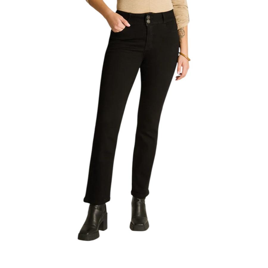 Jeans Mujer Weekend Recto Push Up Negro