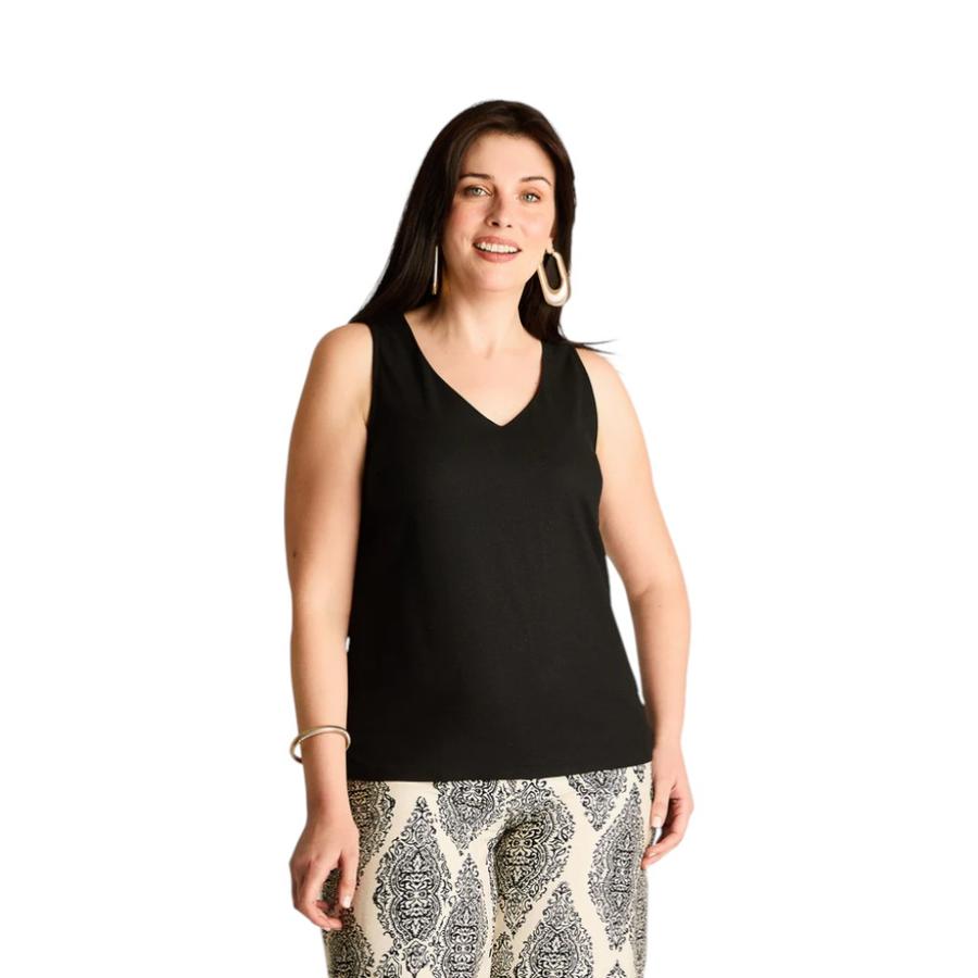 Blusa Mujer Weekend Sin Mangas Negro