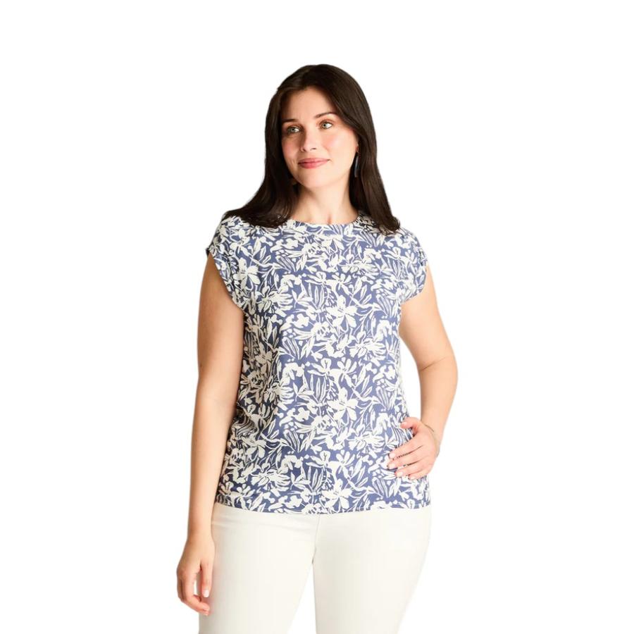 Blusa Mujer Weekend Manga Corta Azul