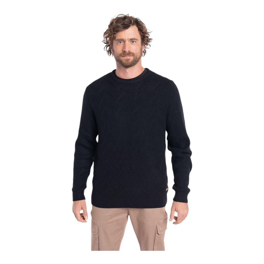 Sweater Hombre Potros Girona Ml Cr Negro