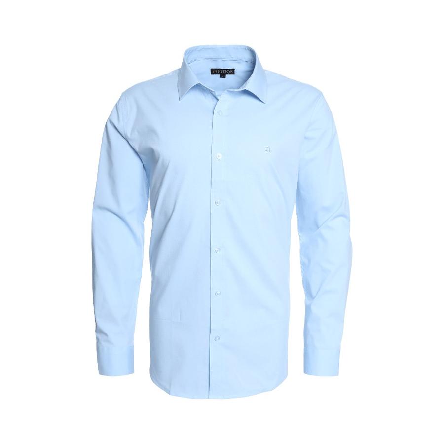 Camisa Hombre Potros Slim Fit Gran Vía Celeste