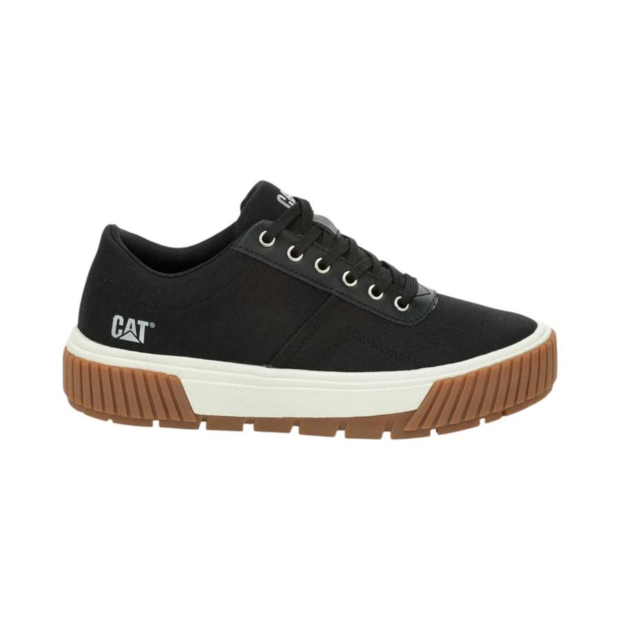 Zapatilla Casual Mujer Cat Amp Canvas Negro