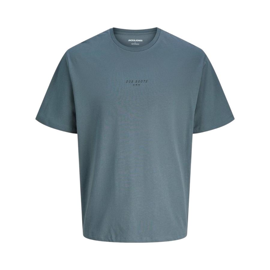 Polera Manga Corta Hombre Jack & Jones Crew Neck Azul