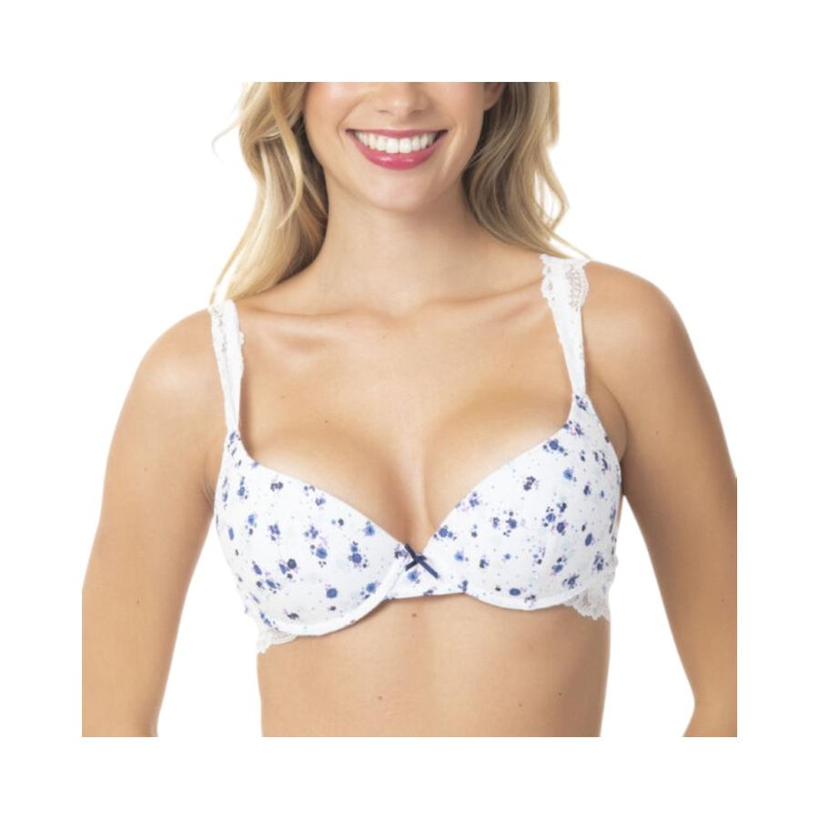 Sostén Cotton Con Soft Push-Up Mujer Lady Genny S-083B Azul