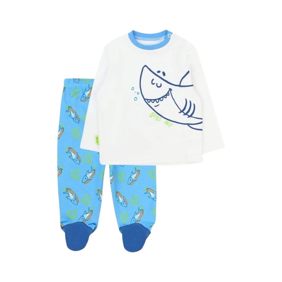 Pijama Manga Larga Bebé Niño Ficcus Must Have Blanco