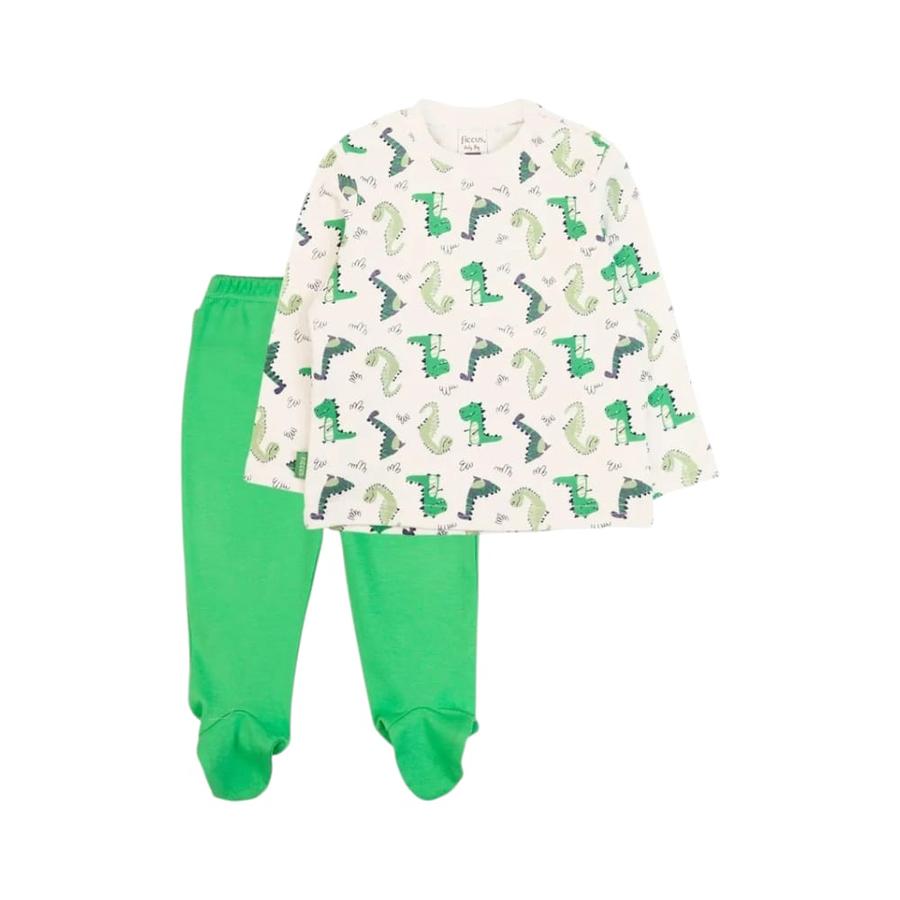Pijama Manga Larga Bebé Niño Ficcus Must Have Blanco