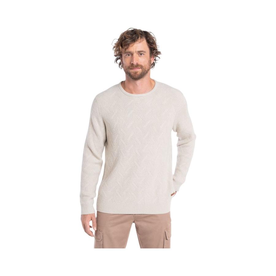 Sweater Trenzado Hombre Potros Girona Crema