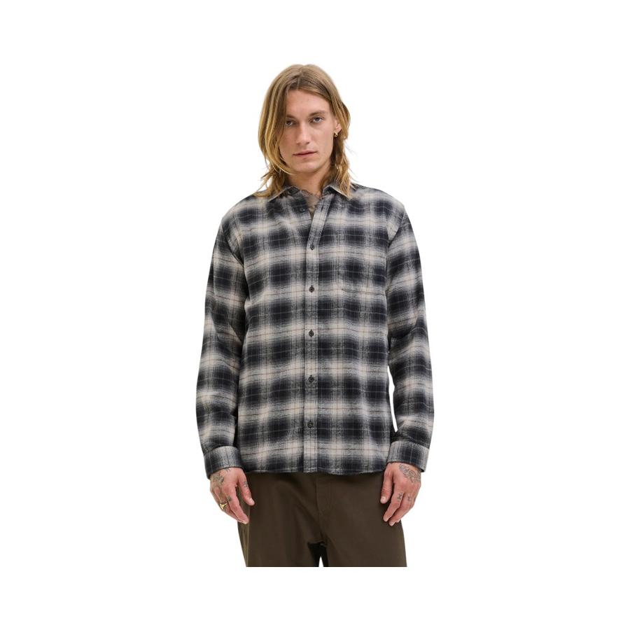 Camisa Manga Larga Hombre Jack Jones Comfort Fit Negro