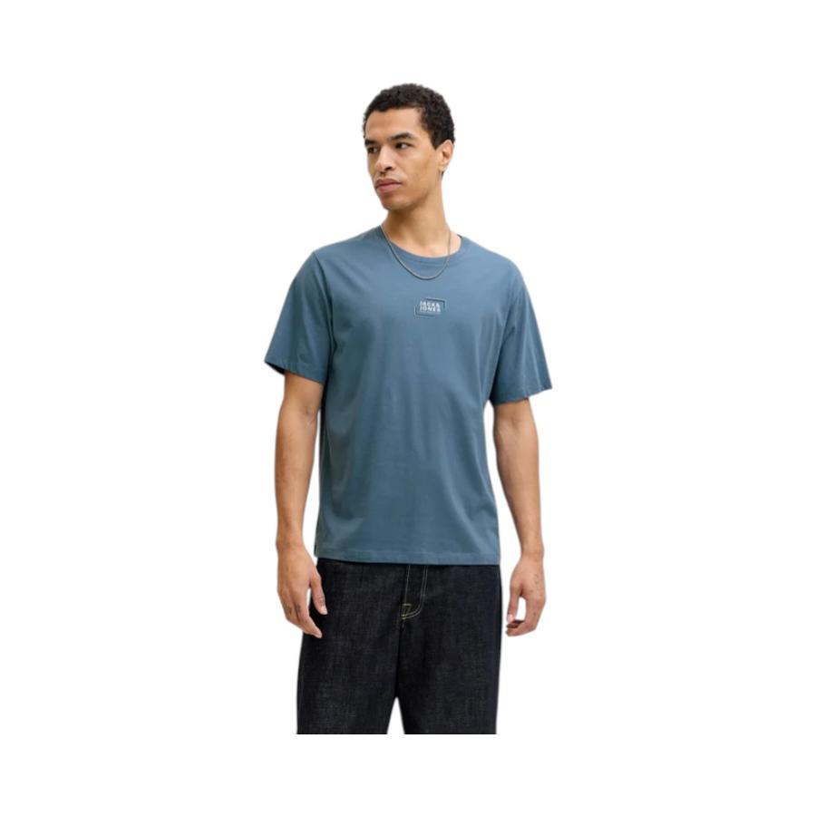 Polera Manga Corta Hombre Jack & Jones Corp Graphic Azul