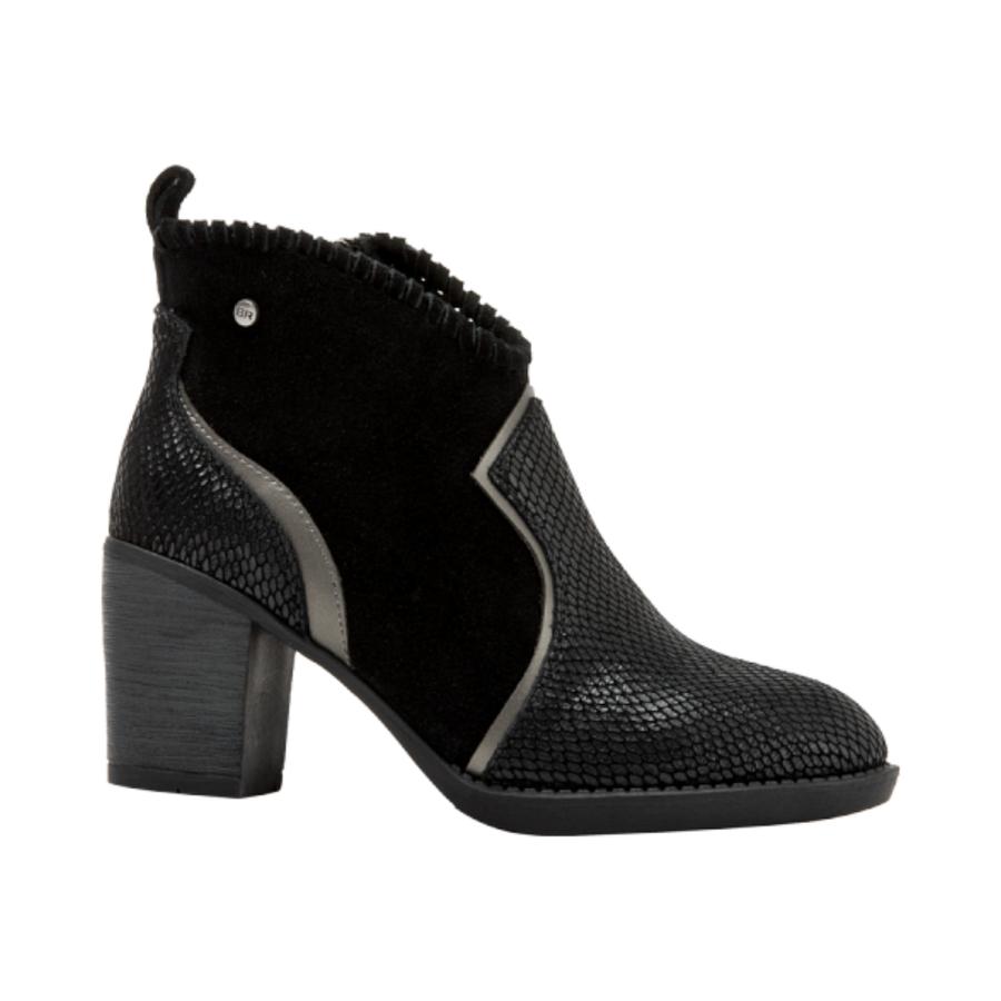 Botín Vaquero Cuero Mujer Bruno Rossi BJ028-NG Negro