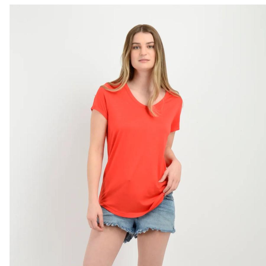 Polera Manga Corta Mujer O'Neill Essential II Rojo